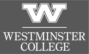 Westminster College logo in white 