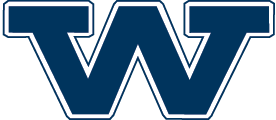 Westminster W lettermark in blue