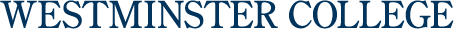 Westminster College blue wordmark