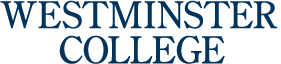 Westminster College stacked blue wordmark