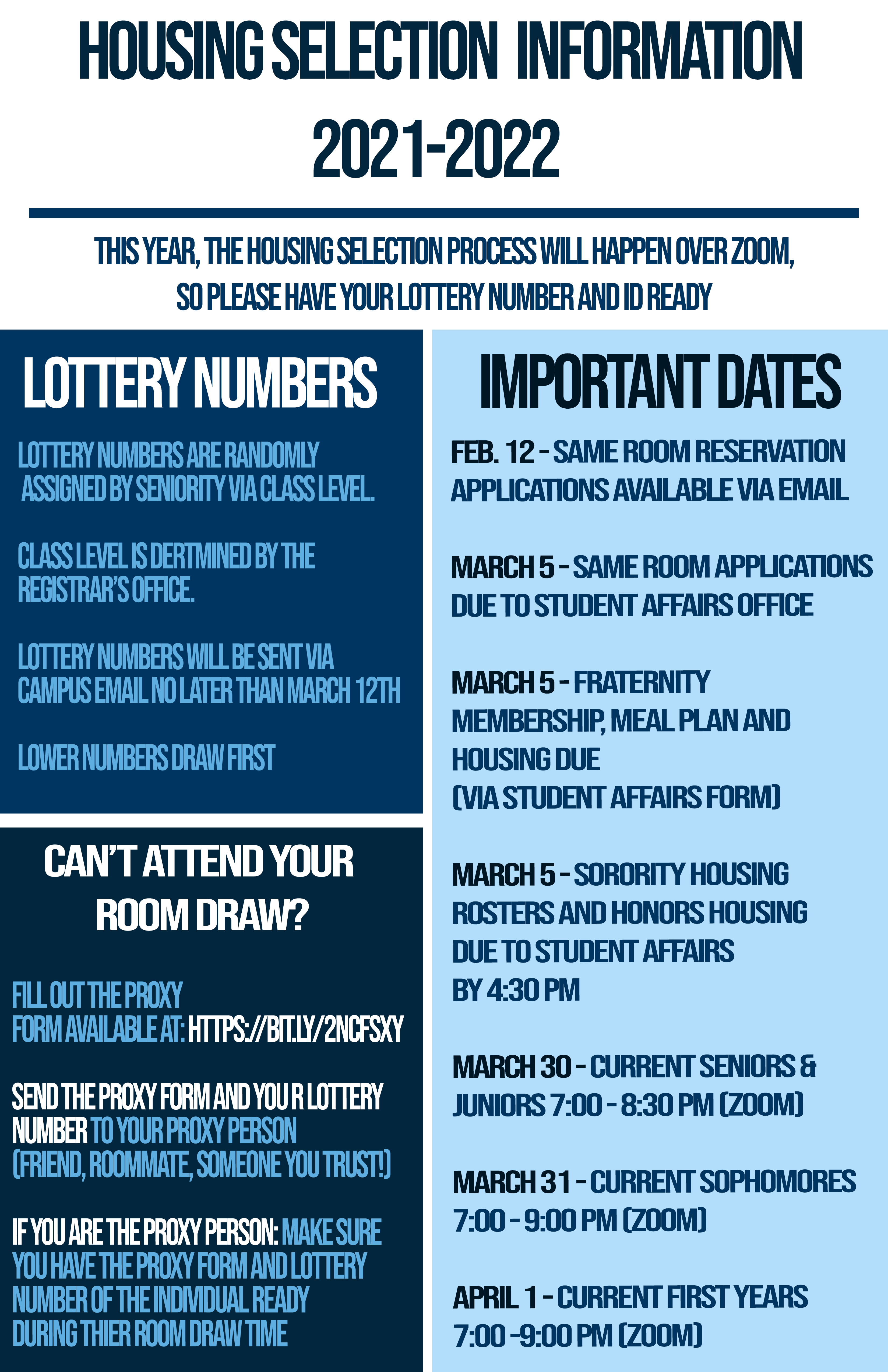 Housing Selection Process Residence Life Welcome